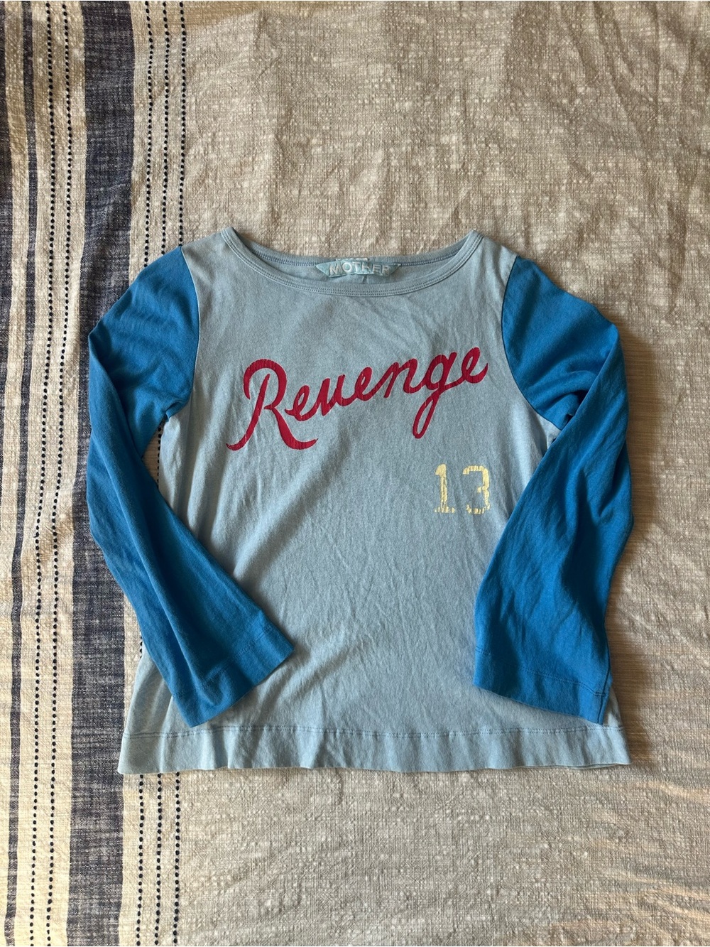 MOTHER 'Revenge' Long Sleeve Baseball Tee